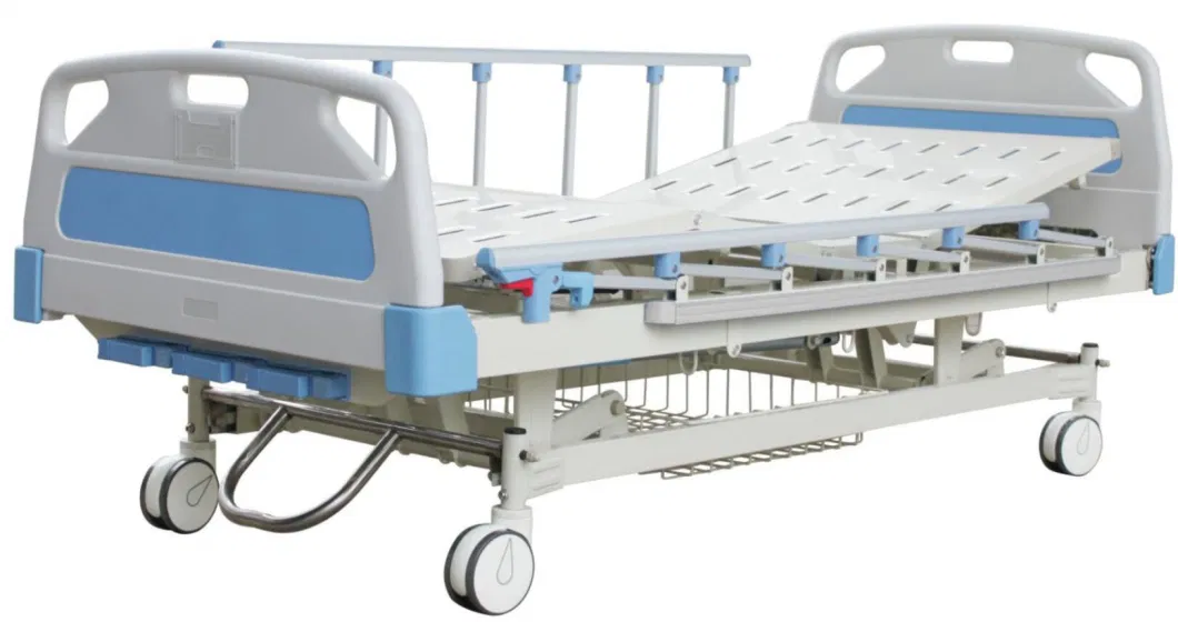 Manufacturer 3 Function Adjustable Manual Medical Patient Hospital Bed with Crank