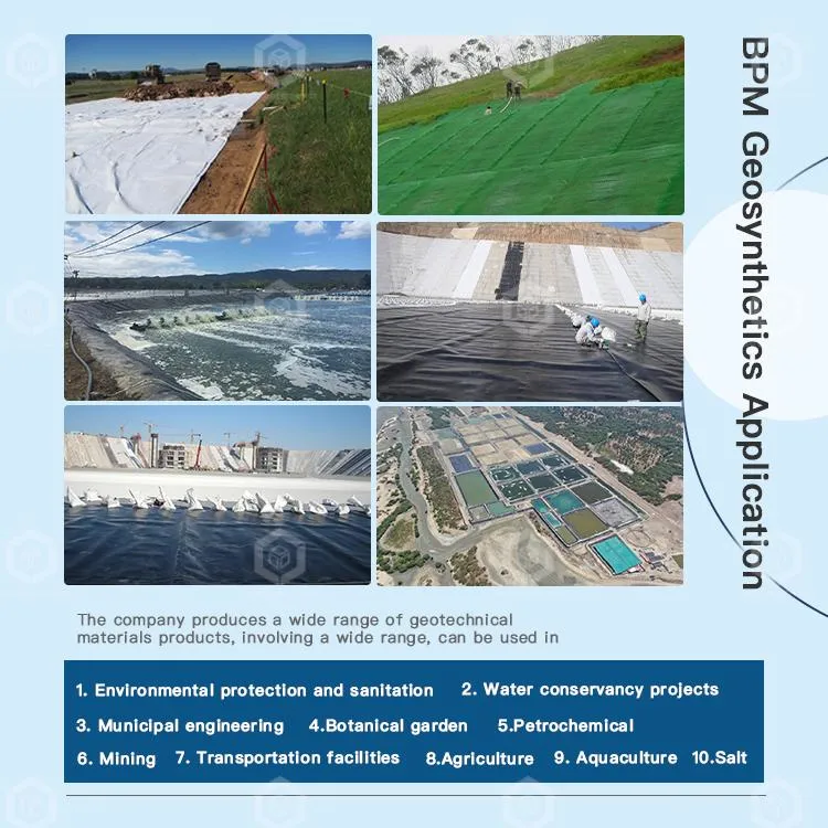 Permeable Geotextile Membrane White Pond Liner Canal Lining Geosynthetic Geomembrane