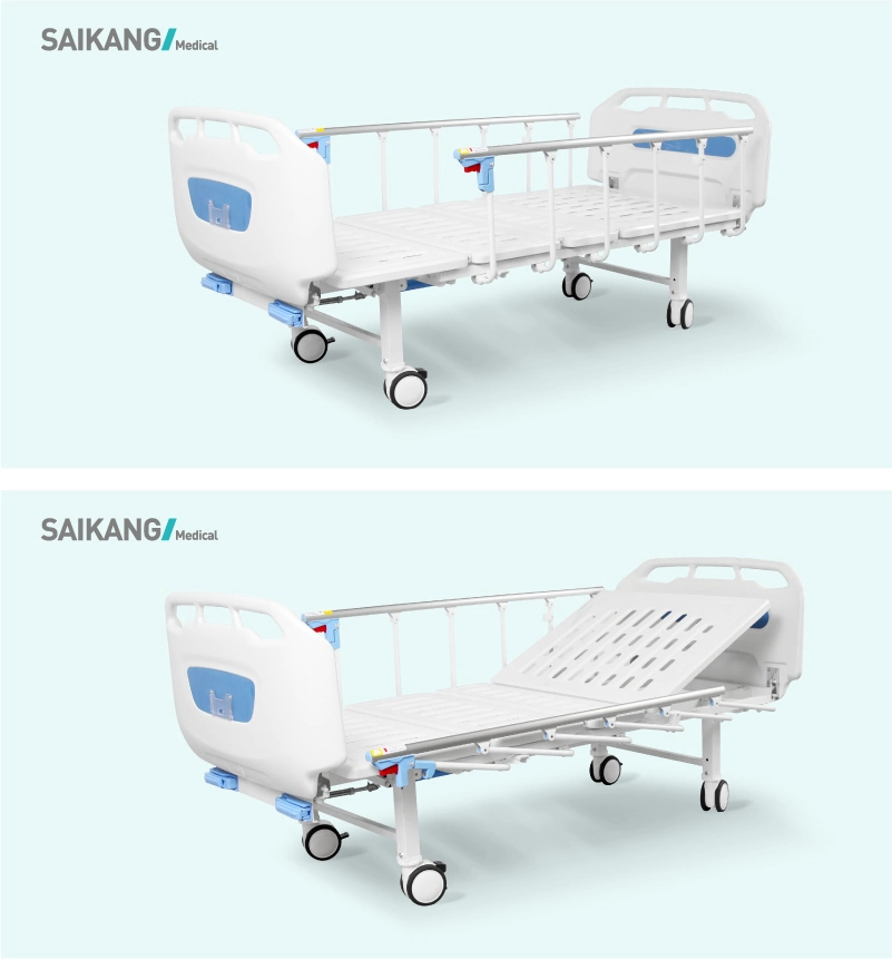 D2w6y 2 Function Hospital Medical Manual Clinic Bed with Mattress Manufacturer for Patient