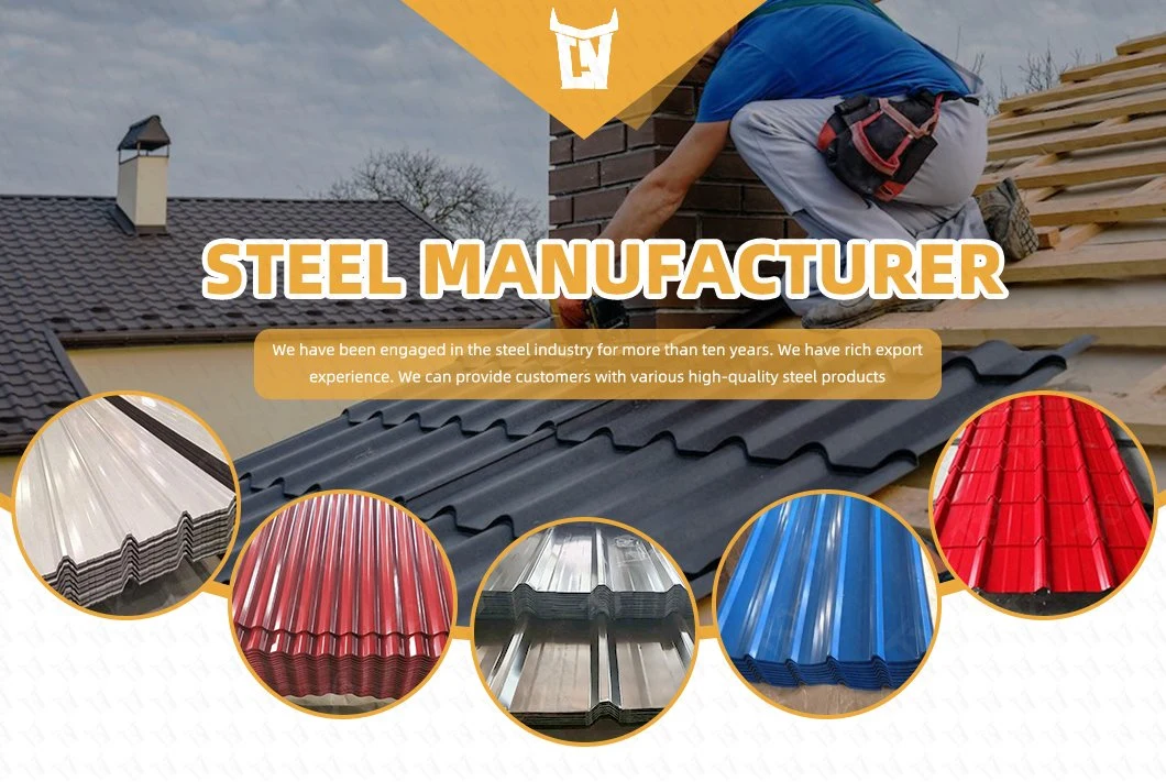 Factory Customized Various Zinc Red Roof Corrugated Steel Sheets PPGI Color Coated Roof Sheet