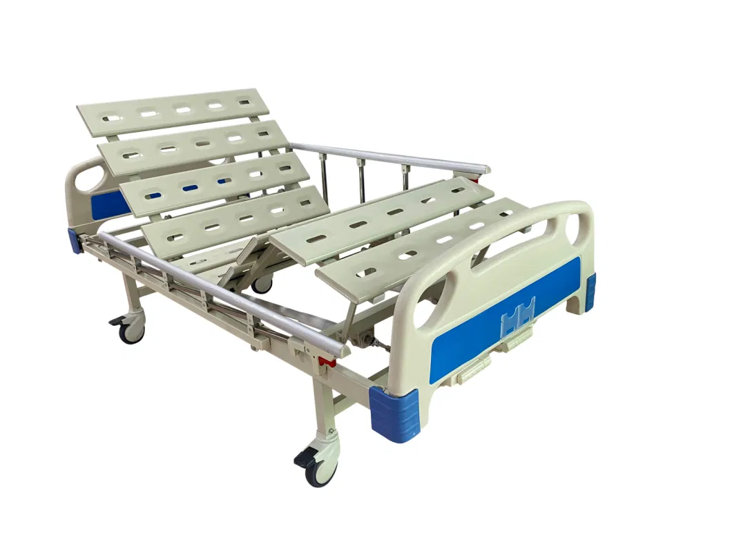 2 Shake Medical Bed/Manual Two Crank Hospital Patient Bed/ Nursing Care Bed for Sale