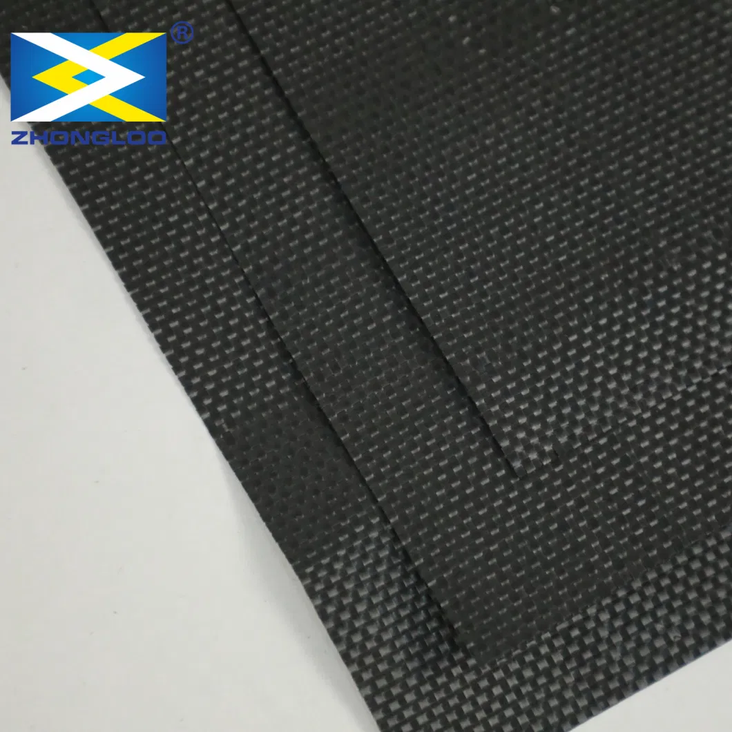 Factory Price Black White Polypropylene PP Woven Geotextile Factory