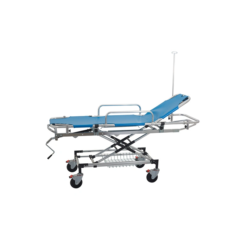 Medical Instrument Portable Hospital Emergency Trolley Bed Medical Ambulance Folding Stretcher for Rescue 2L CE/ISO13485