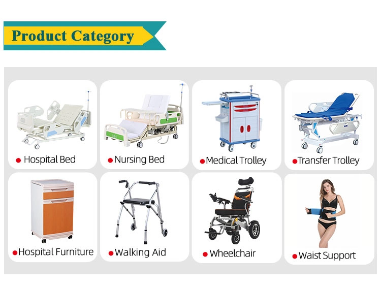 Cost-Effective Big Stock 2 Crank Hospital Bed Manual Medical Bed for Patient