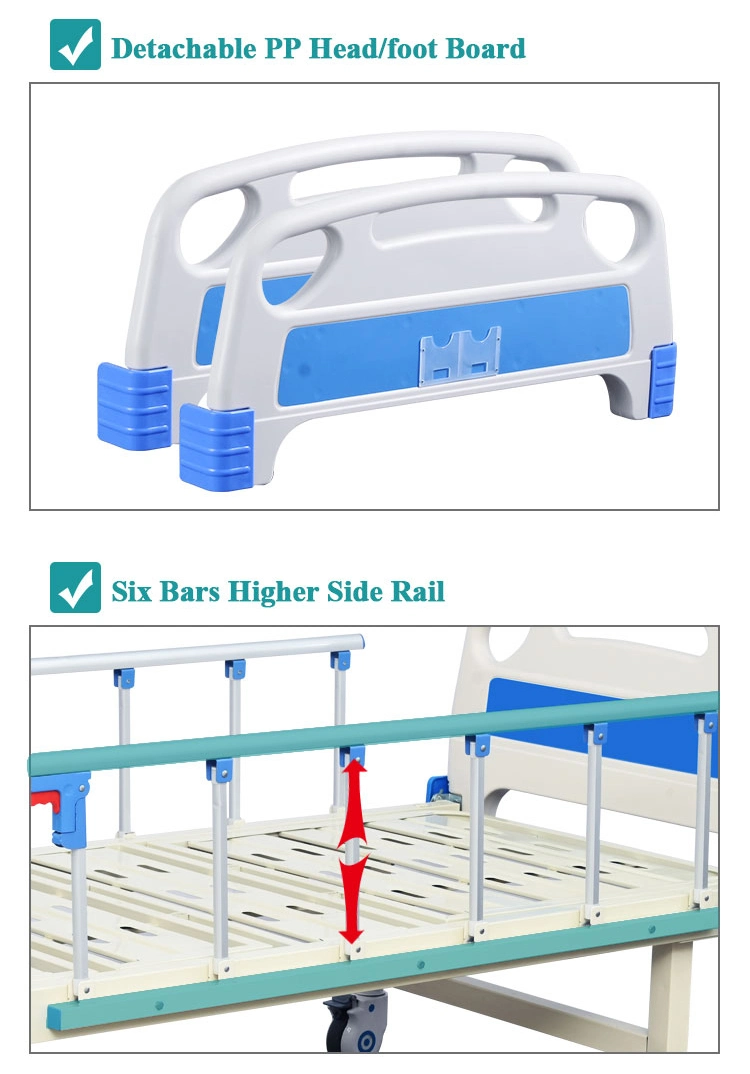 CE Certificated 2 Crank Deluxe Manual Used Hospital Beds