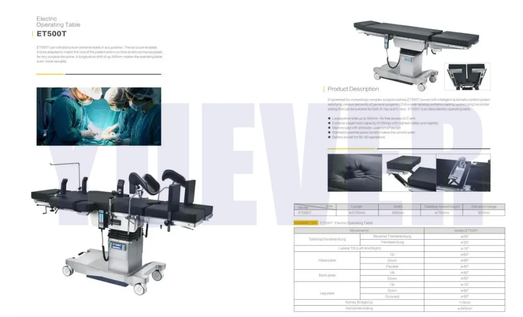 Hospital Furtuniture Electric Gynecological Examination Table Obstetric Medical Gynecology Table