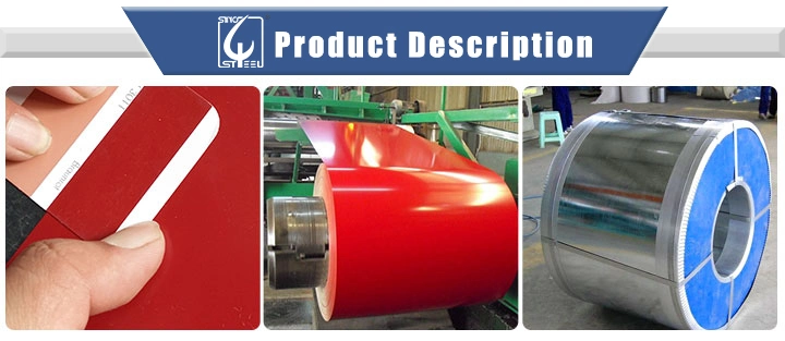 China Supplier Manufacture Dx51d 28 Gauge Color Coated Aluzinc Gi PPGI Corrugated Steel Coil