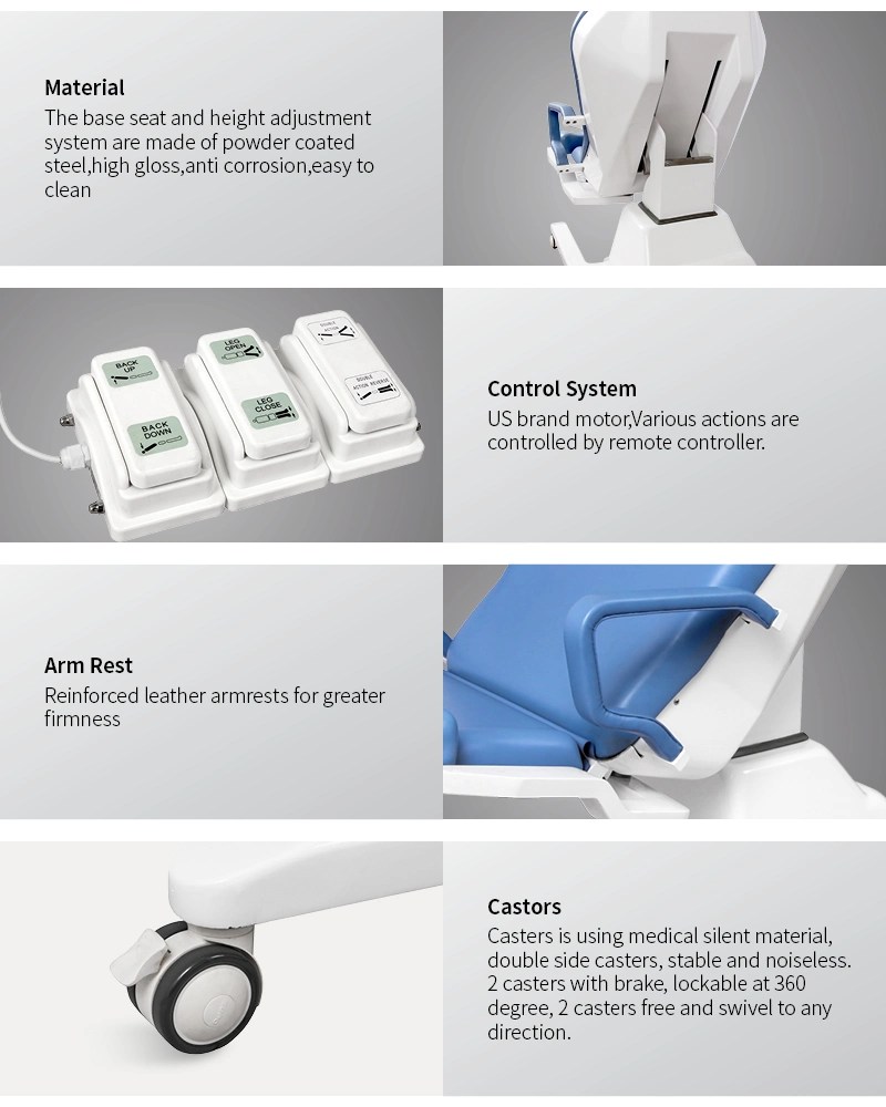 Portable Multi-Function Manual Obstetric Gynecological Exam Operating Table