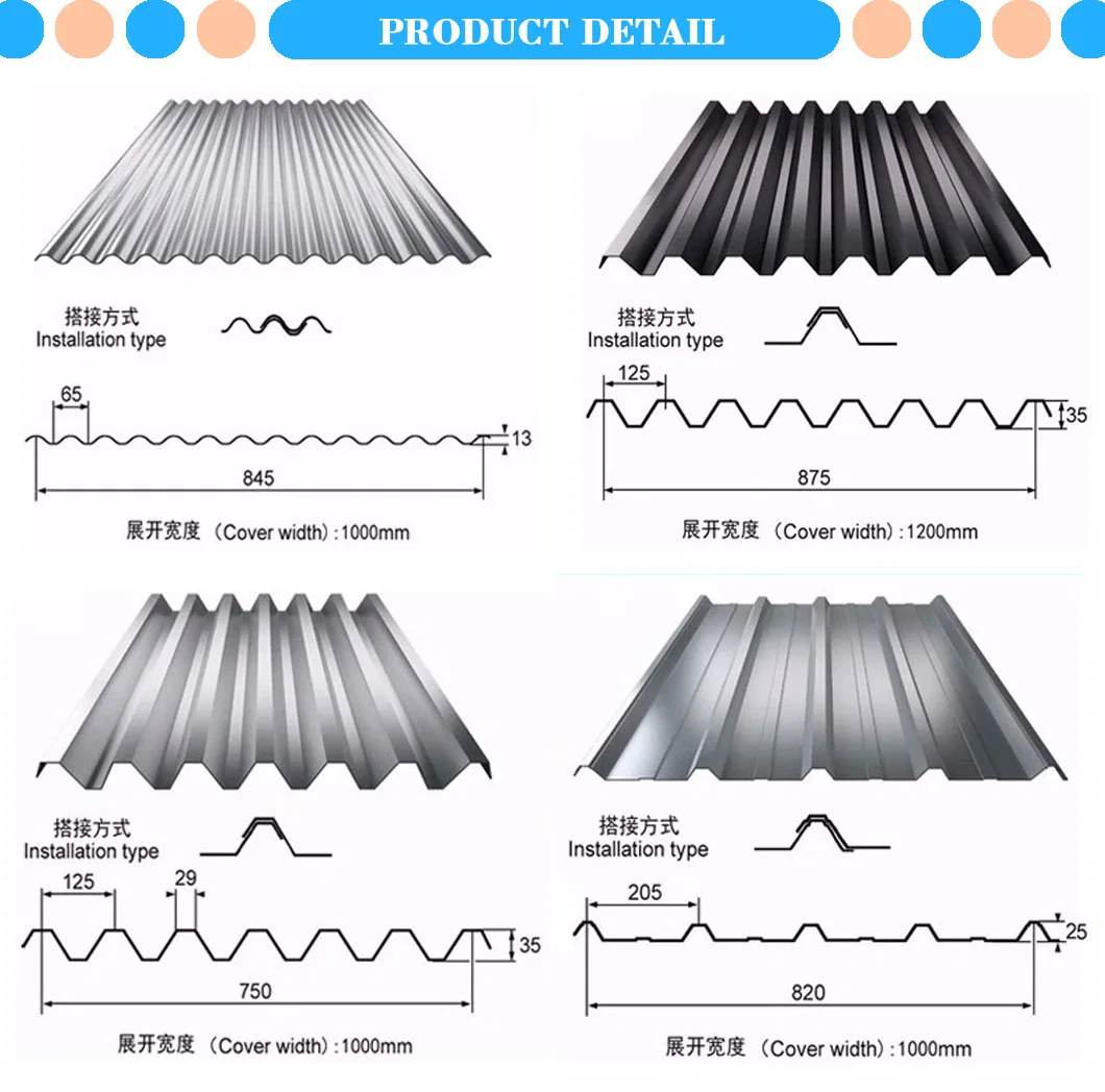 Wholesale Price Metal Corrugated Galvanized Steel Sheets Zinc Roofing Sheets for Roofing