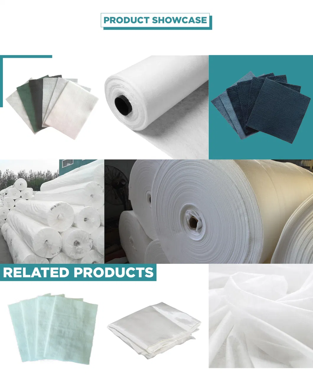 China Factory Price PP/Pet Continuous Filament Staple/Short Fiber Polyester Polypropylene Needle Punched Spunbonded Nonwoven Fabric Non Woven Geotextile
