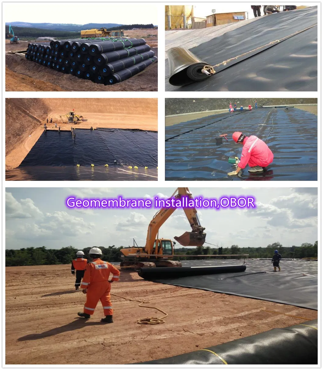 Thickness 0.75mm Anti-Seepage Impervious Double-Sided Smooth HDPE Geomembrane