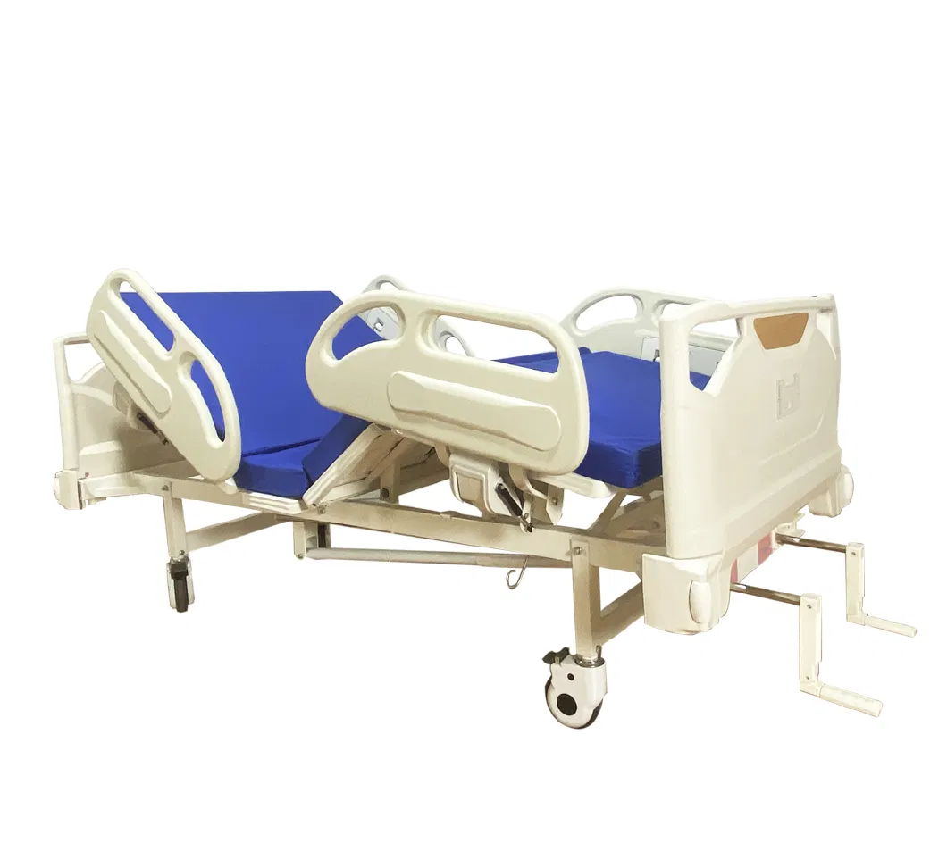 2 Shake Medical Bed/Manual Two Crank Hospital Patient Bed/ Nursing Care Bed for Sale