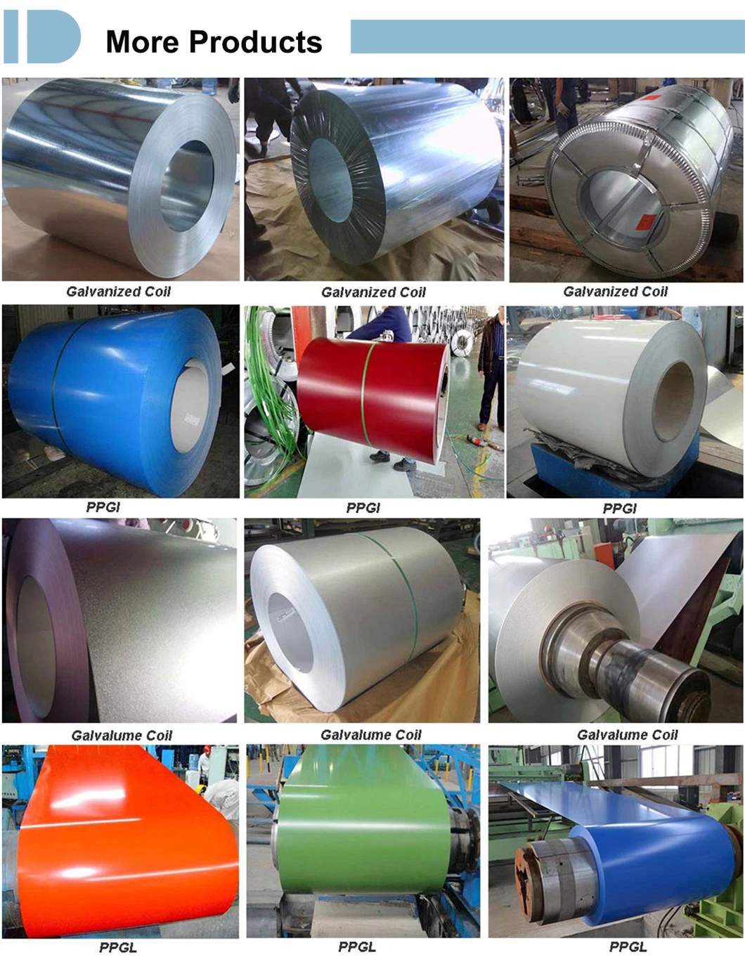 ASTM Factory Customized White Black Blue Red etc Pre-Painted Gi Galvanized Steel Strip PPGI Coated Coil