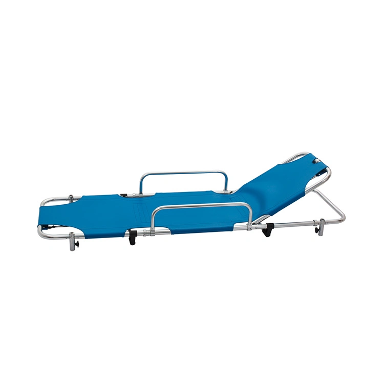 Medical Instrument Portable Hospital Emergency Trolley Bed Medical Ambulance Folding Stretcher for Rescue 2L CE/ISO13485