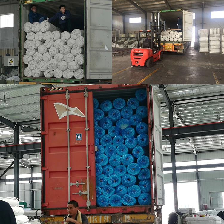 100--800/GSM PP Short Fiber Non Woven Geotextile for Roadway Separation