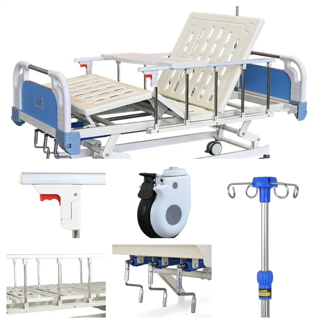 [CH-M02B] Manual Two Cranks Two Functions Adjustable Medical Hospital Bed on Casters for Patients as Hospital Furuniture