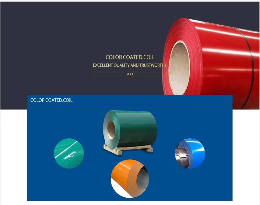 PPGI PPGL Color Coated Zinc Coating 30-275g Steel Coil Cold Rolled Prepainted Galvanized Steel Sheet for Roofing Tile