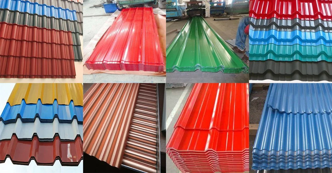 PPGI/PPGL/Dx51d/Dx52D/Dx53D Az150 Galvanized/Prepainted/Gi/Color Coated Steel Roofing Corrugated Sheet Aluminium Zinc Coated Galvanized Roofing Sheet Color COA