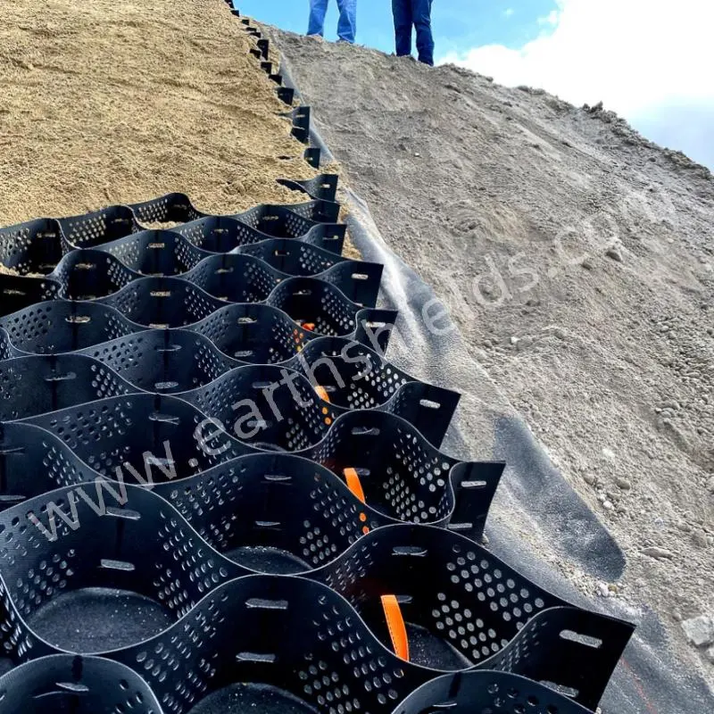 150mm HDPE Geocell Cellular Confinement System Geocell for Erosion Control and Road Construction