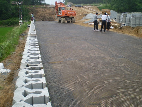 High Strength PVC Coated Polyester Geogrid Pet Geogrid for Road Constrcution Retaining Walls Soil Reinforcement Reliable Geogrid Supplier