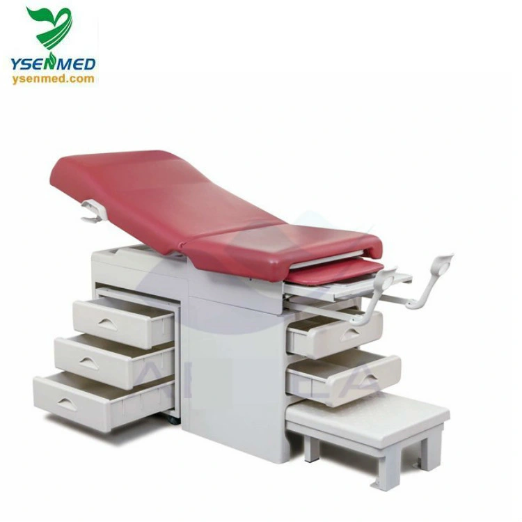 Hospital Equipment Drawers Gynecological Examination Bed Medical Gynecology Examination Table