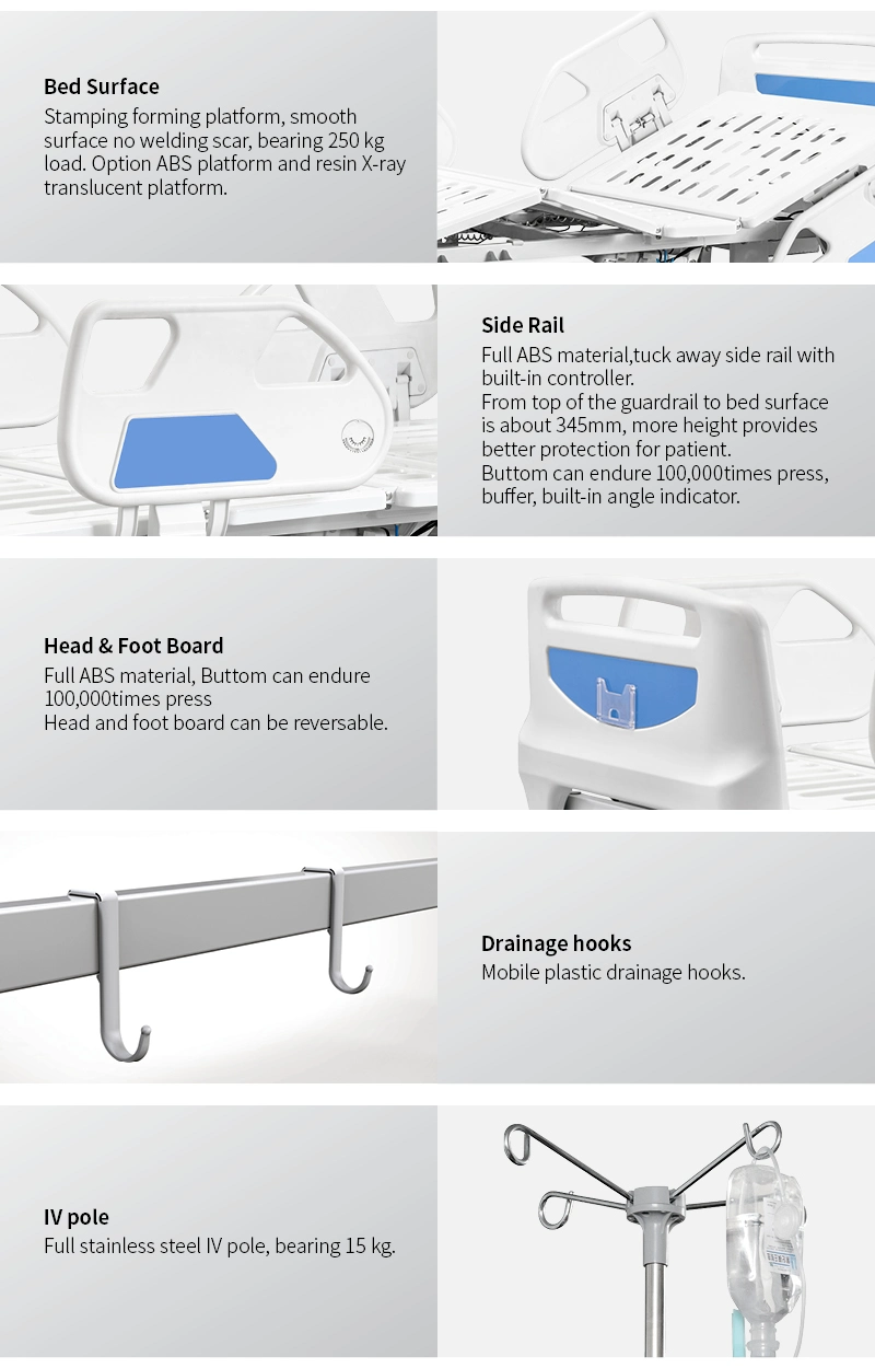 B6e Saikang Professional Patient Medical ICU Bed Used 3 Function Adjustable Electric Hospital Bed Manufacturers