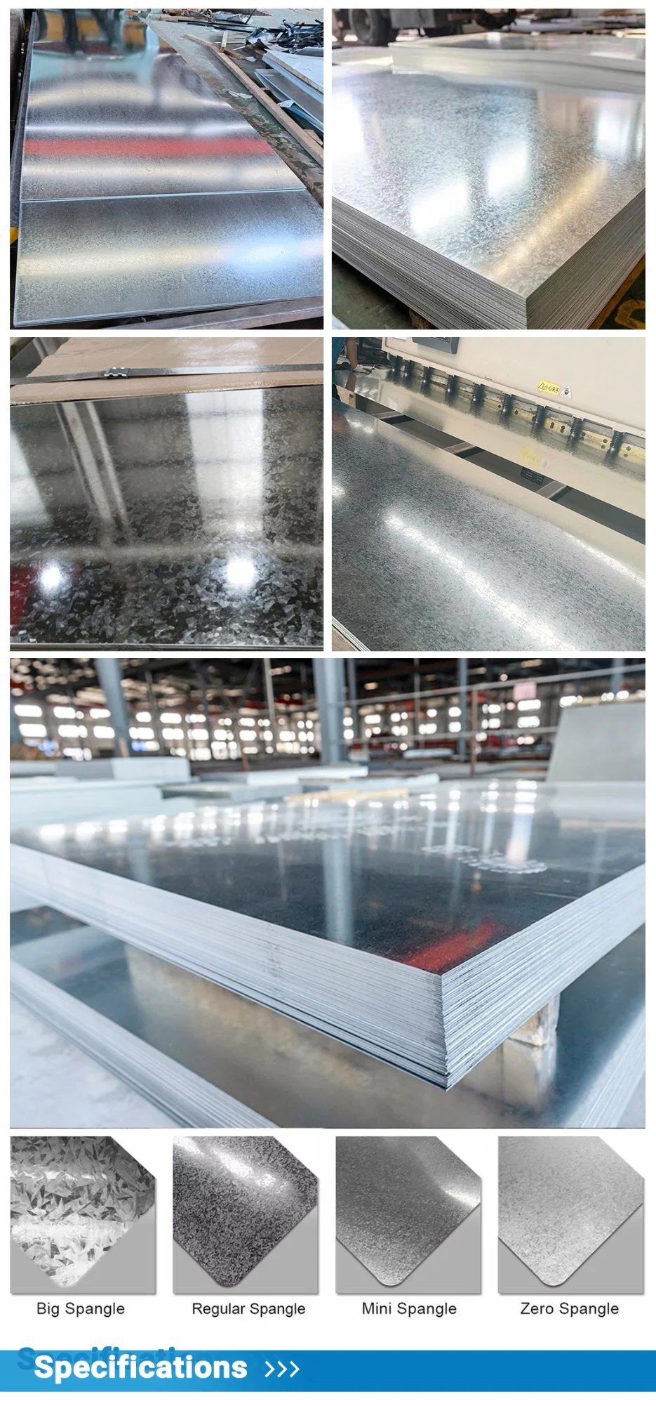 1.5 mm Galvanised Steel Sheet Galvanized Sheet Metal Roofing Gi Plain Sheet