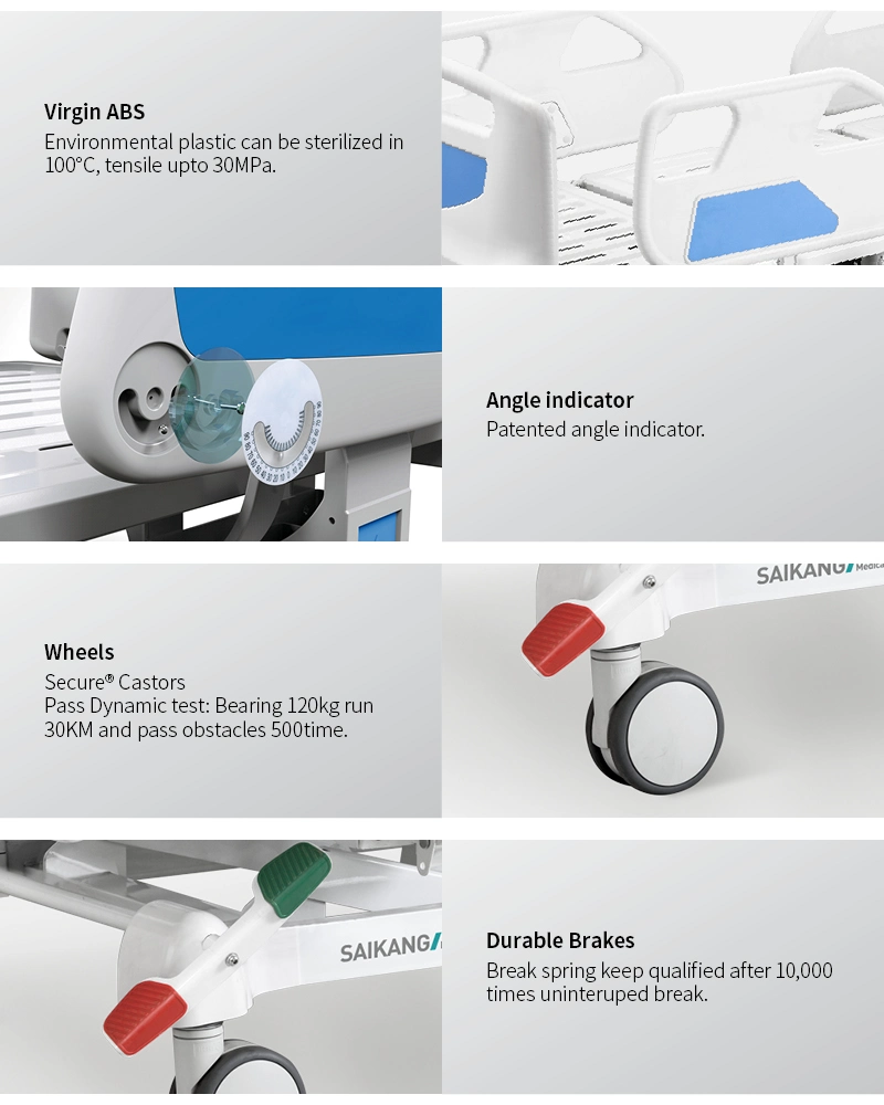 B6e Saikang Professional Patient Medical ICU Bed Used 3 Function Adjustable Electric Hospital Bed Manufacturers