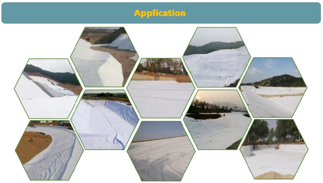 Customized 100g/Sqm - 800g/Sqm Geotextile for Environment Project, White/Green/Black Geotextile