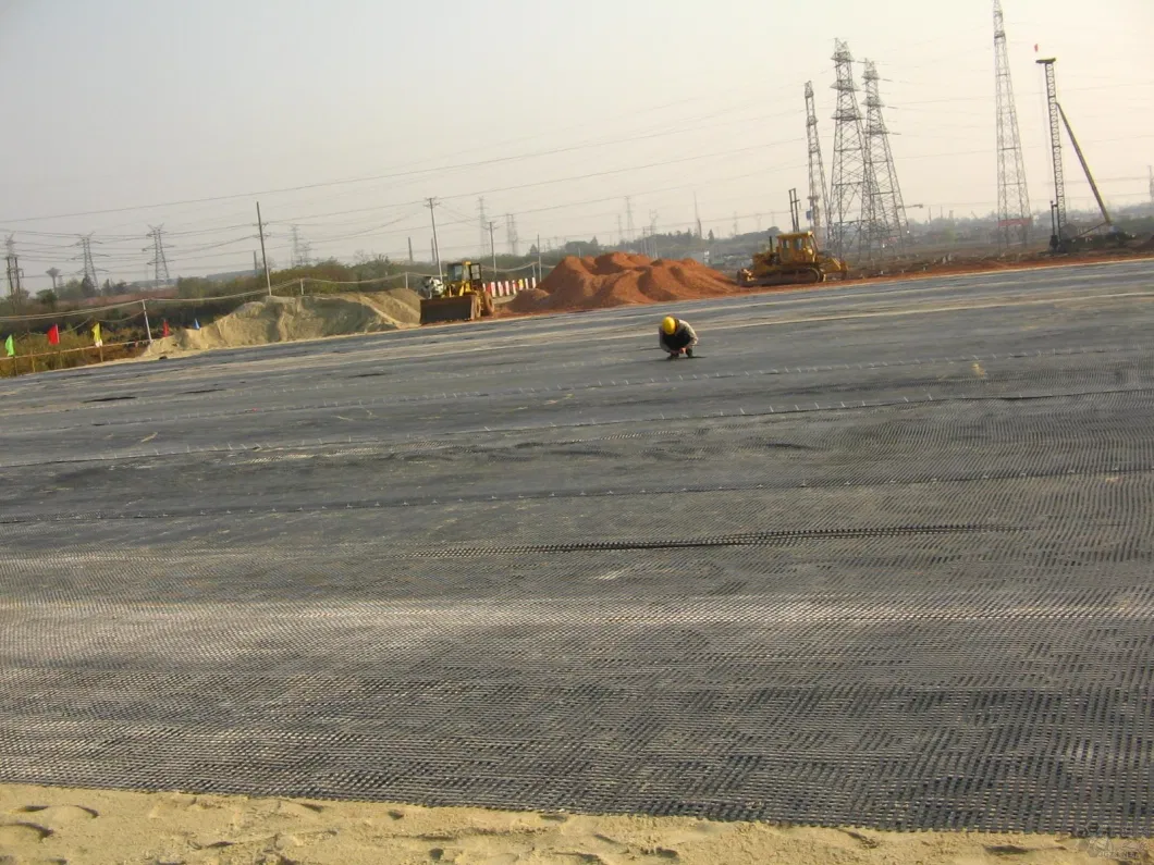 Polyester Geogrid 200/200kn/M for Road, Airport, Railway, Slope ISO Certified