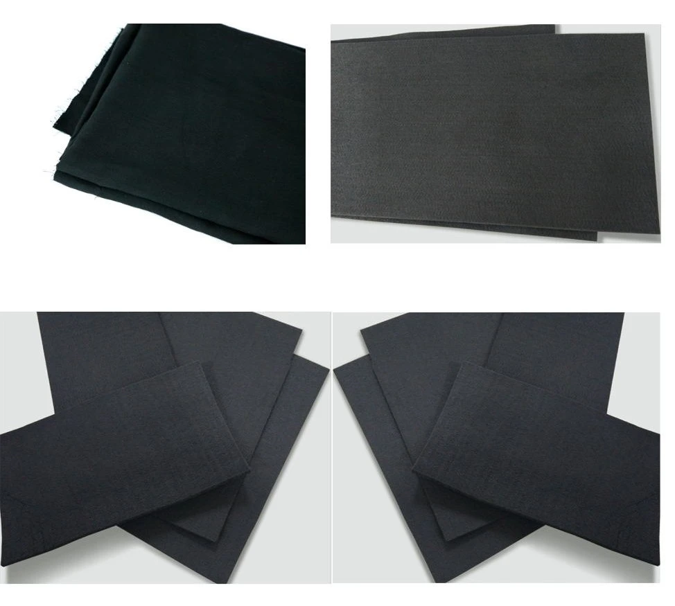 Carbon Composite Non-Woven Fabric Odor Absorption Black Polyester Fiber Polyester Mask Filter Cloth Factory