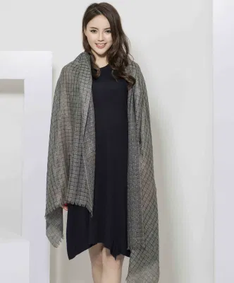 100% Cashmere tinte hilo de las mujeres de moda la bufanda con hilo Lurex
