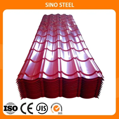Mejor Precio material de construcción PPIG Hoja de Color recubierto de acero galvanizado Chapa corrugada