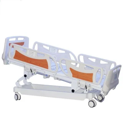 Fabricado Hospital cama Eléctrica ABS Junta cinco funciones ICU Cama del paciente