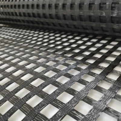 400-400kn/M Biaxial Uniaxial de alta calidad Negro de poliéster de mascotas Geogrid