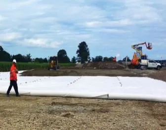 Harga Nonwoven perforado de la aguja Filtro de membrana de tejido Geotextile Precio por M2