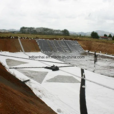 Compuesto de revestimiento antifugas Geomembrana con Geotextil/1,5mm para el relleno de edificios Célula
