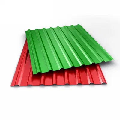 Ral 5020 Zinc fábrica SGCC DX54D/sgch/Dx51d+Z 0,28 mm 0,22mm 0,23mm 0,25mm galvanizado recubierto de color aluminio/Hoja de impermeabilización de cubiertas de acero corrugado