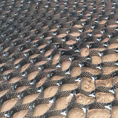 Polietileno de alta densidad Terram Silknet Geocell Tierra de la base de muros de contención de 100mm de cuadrícula Geocells
