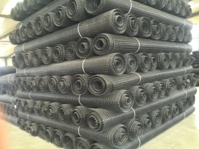 Compuesto de geomalla Biaxial Steel-Plastic soldadura para refuerzo de suelos