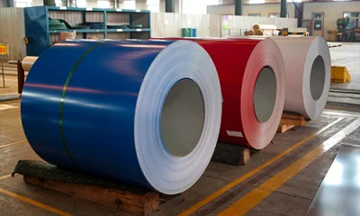 China Proveedor de materiales de construcción AISI Norma ASTM Blanco Rojo Azul Gris Orl de acuerdo con RAL Color 1200mm ancho Color rollo PPGI para la venta