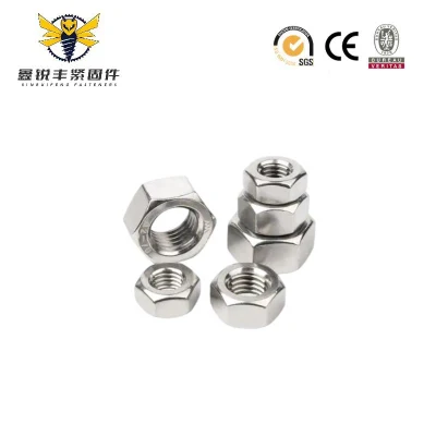 Tornillos de fijación Acero inoxidable Acero al carbono Acero galvanizado Zinc tuerca hexagonal 934 DIN 10,9 tuerca hexagonal de acero al carbono