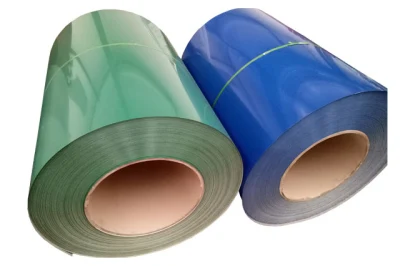 China Proveedor de materiales de construcción AISI Norma ASTM Blanco Rojo Azul Gris Orl de acuerdo con RAL Color 1200mm ancho Color rollo PPGI para la venta