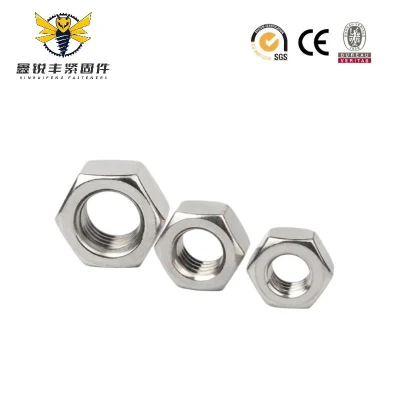 Tornillos de fijación Acero inoxidable Acero al carbono Acero galvanizado Zinc tuerca hexagonal 934 DIN 10,9 tuerca hexagonal de acero al carbono