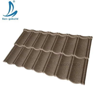 Fábrica de China Venta caliente Galvalume Fade-Proof corrugado de materiales de construcción de piedra de color metal revestido de la hoja de techado