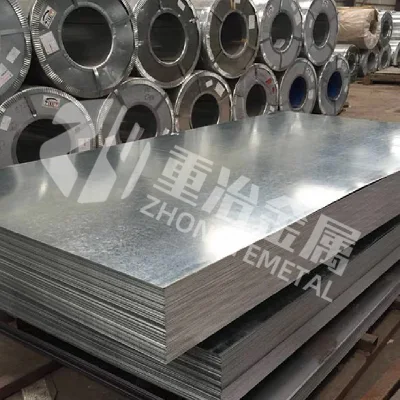 Laminado en frío Gi-Zinc-Coated-Roof PPGI/Q195/Q235 material de construcción DX51D/Dx52D/Dx53D DC51D/DC52D Hot-DIP SGCC/Z275/Z600 Electro-prepintado galvanizado Chapa de acero