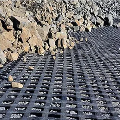 Warp-Knitting Biaxial Uniaxial poliéster reforzado compuesto Fibra de vidrio Geogrid