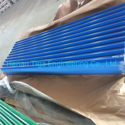Rojo Verde Azul 665mm de acero con recubrimiento de color galvanizado ondulado de techo Prepainted techado de la hoja