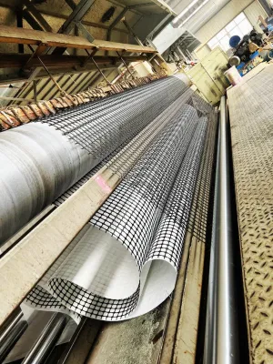 PP extruido Biaxial Geogrid caliente pegado a una mascota larga Fibra no tejida Geotextil Pet PP Fibra corta no tejida Geotextil