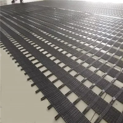 PET 1000kn poliéster Geogrid Faked Top Red poliéster Geogrid